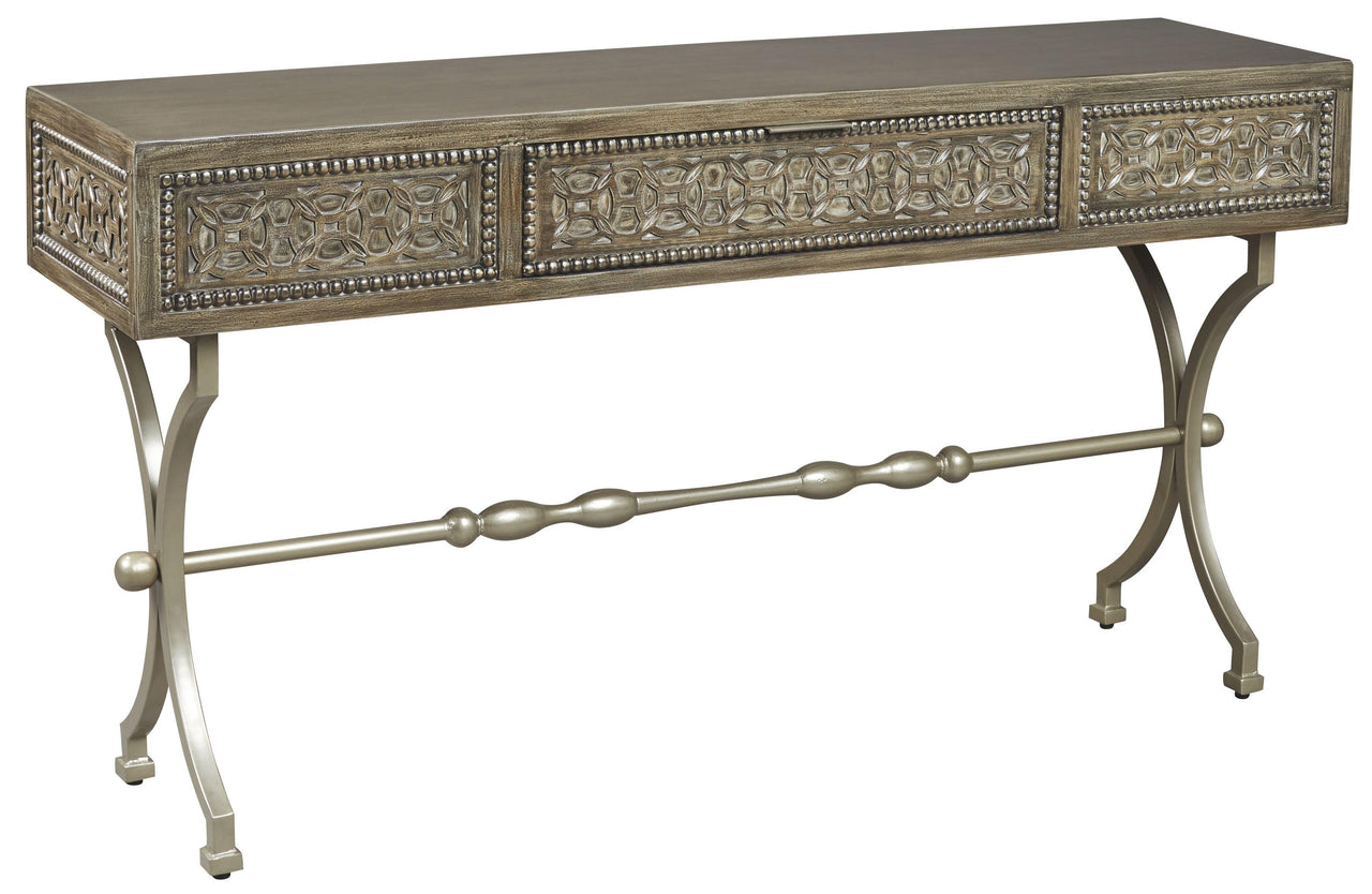 Quinnland - Antique Black - Console Sofa Table Tony's Home Furnishings Furniture. Beds. Dressers. Sofas.