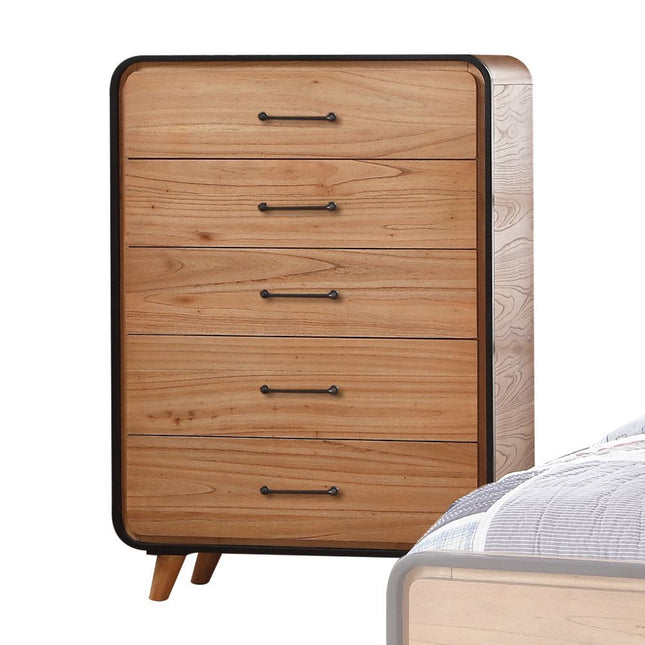 Carla - Chest - Oak & Black - Tony's Home Furnishings