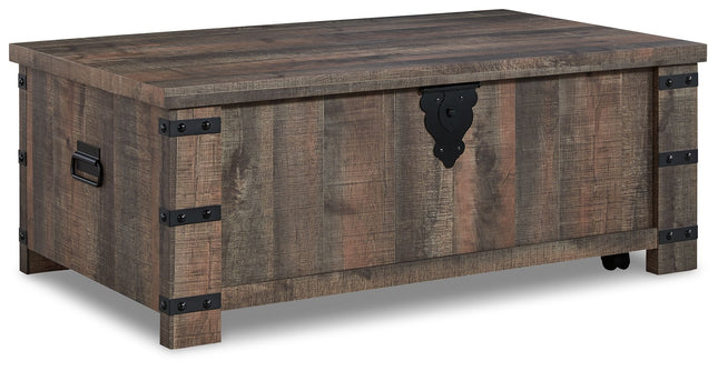 Hollum - Rustic Brown - Lift Top Cocktail Table Signature Design by Ashley® 