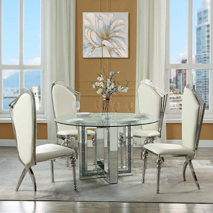 Noralie - Dining Table - Mirrored & Faux Diamonds - Tony's Home Furnishings