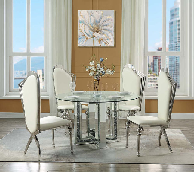 Noralie - Dining Table - Mirrored & Faux Diamonds - Tony's Home Furnishings