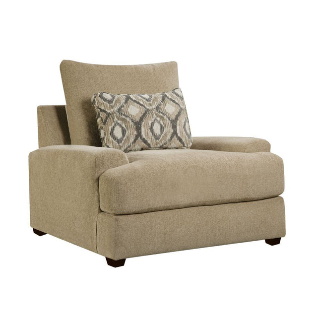 Vassenia - Chair - 2-Tone Latte Chenille - Tony's Home Furnishings