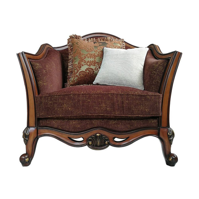 Beredei - Chair - Fabric & Antique Oak - Tony's Home Furnishings