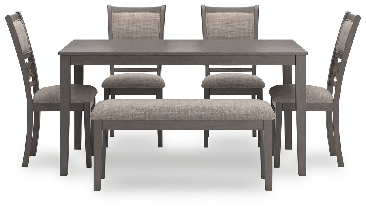 Wrenning - Gray - Dining Room Table Set (Set of 6) - Tony's Home Furnishings