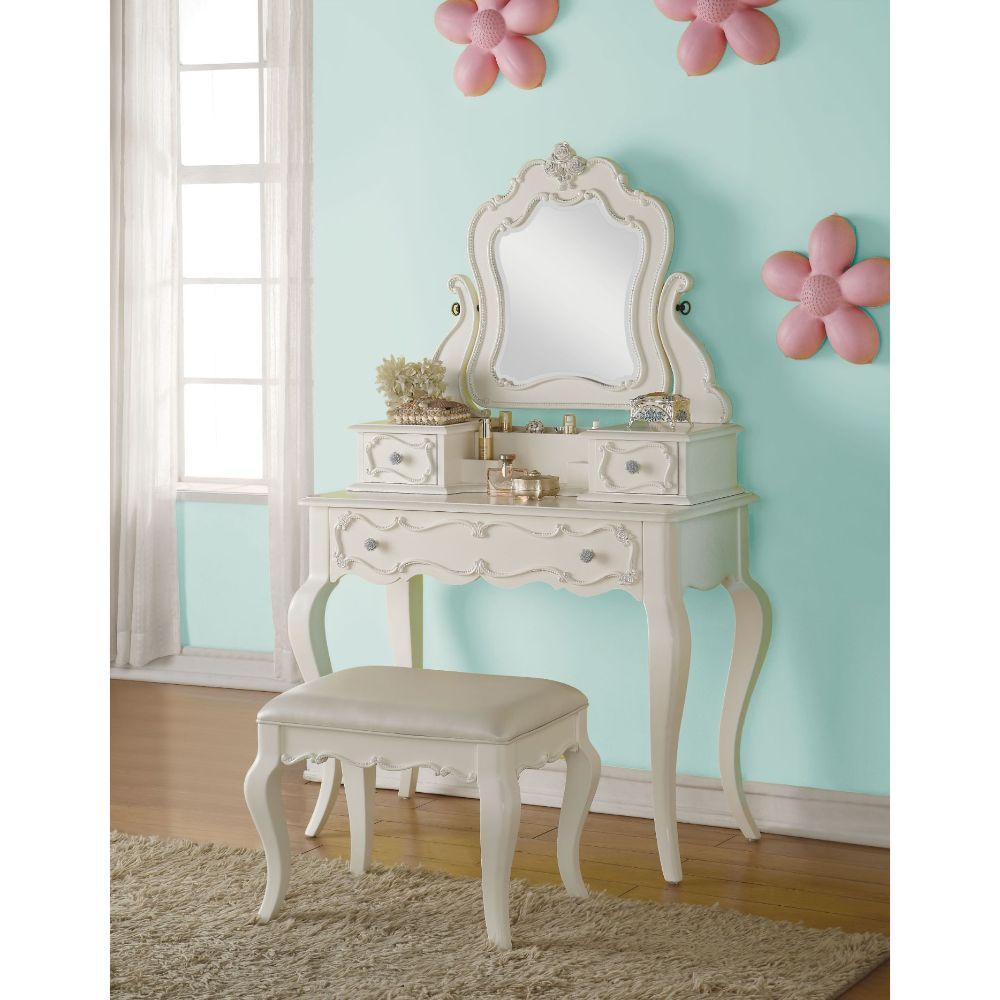 Edalene - Vanity Desk - Pearl White - Tony's Home Furnishings