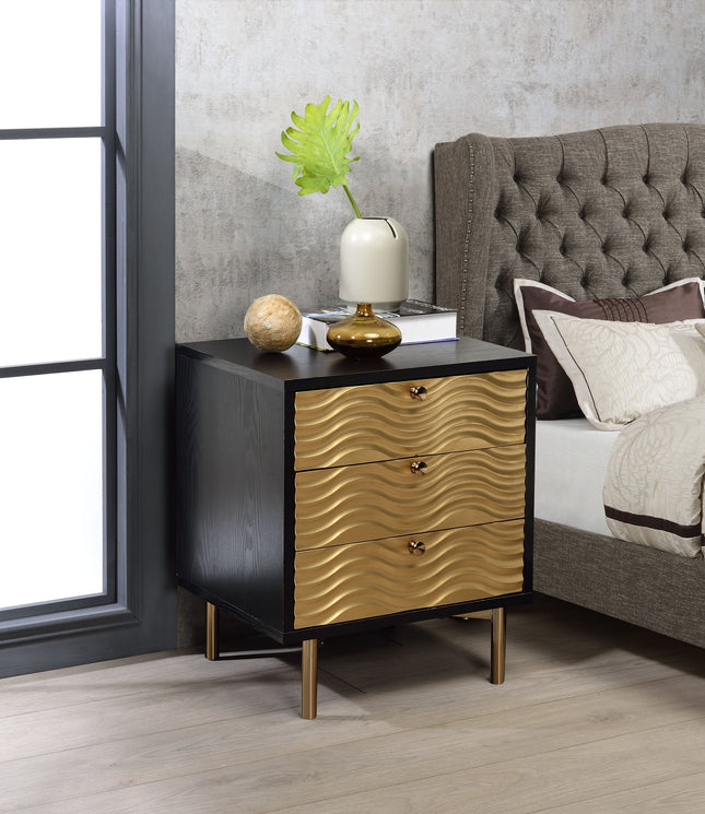 Alston - Accent Table - Black & Champagne - Tony's Home Furnishings