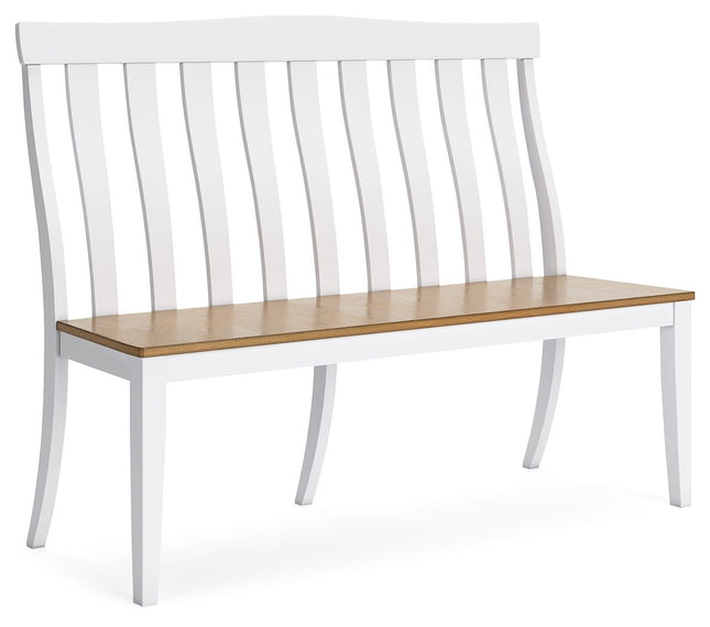 Ashbryn - White / Natural - Double Dining Chair - Tony's Home Furnishings