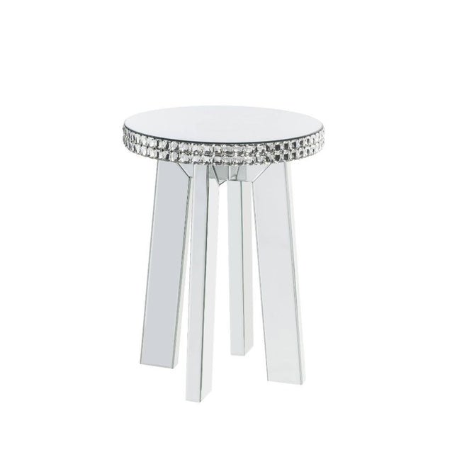 Lotus - End Table - Mirrored & Faux Crystals - Tony's Home Furnishings