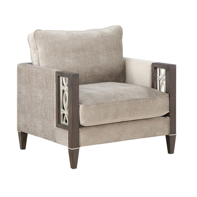 Peregrine - Chair - Velvet & Walnut - Tony's Home Furnishings