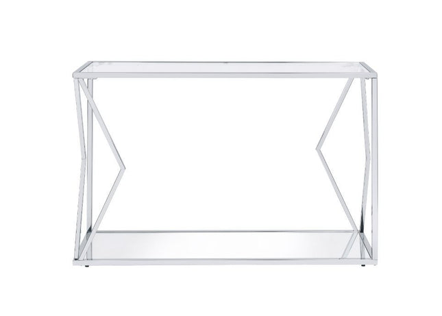 Virtue - Accent Table - Clear Glass & Chrome Finish - Tony's Home Furnishings