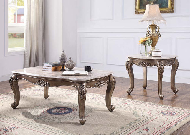 Jayceon - Coffee Table - Marble & Champagne - Tony's Home Furnishings