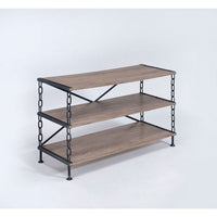 Thumbnail for Jodie - TV Stand - Rustic Oak & Antique Black - Tony's Home Furnishings