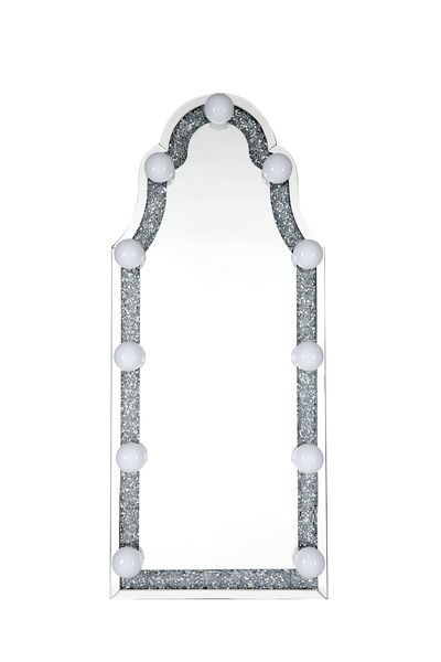 Noralie - Accent Floor Mirror - Mirrored & Faux Diamonds - Wood - Tony's Home Furnishings