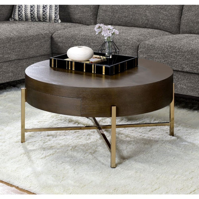 Weyton - Coffee Table - Dark Oak & Champagne - Tony's Home Furnishings