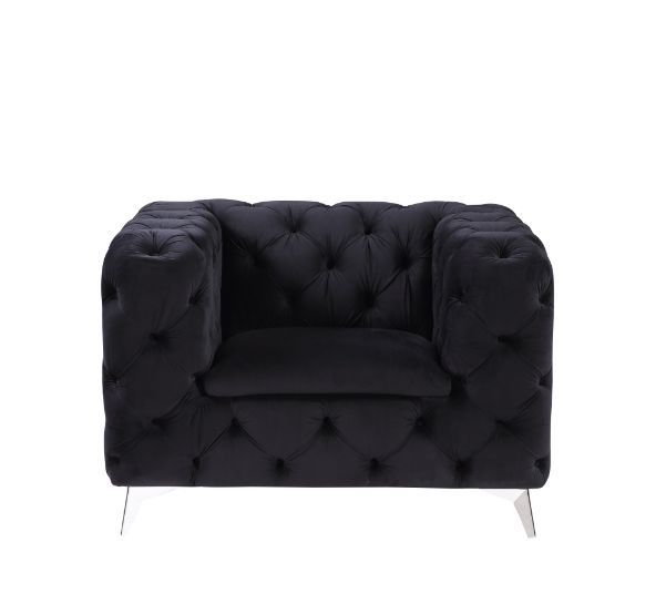 Phifina - Chair - Black Velvet - Tony's Home Furnishings