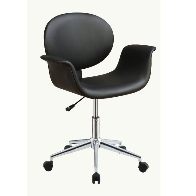 Camila - Office Chair - Black PU - Tony's Home Furnishings