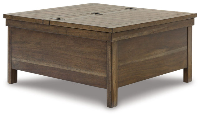 Moriville - Grayish Brown - Lift Top Cocktail Table Signature Design by Ashley® 