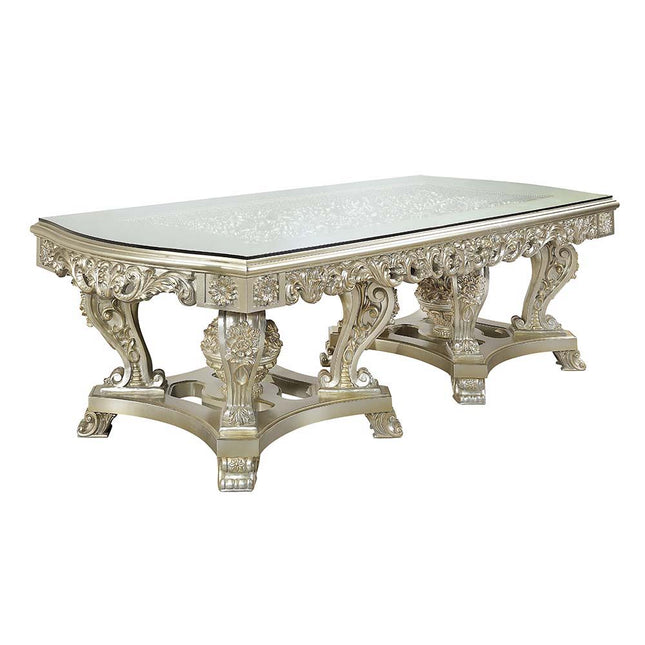 Sorina - Dining Table - Antique Gold Finish - Tony's Home Furnishings