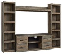 Thumbnail for Trinell - Brown - 4-Piece Entertainment Center With 60
