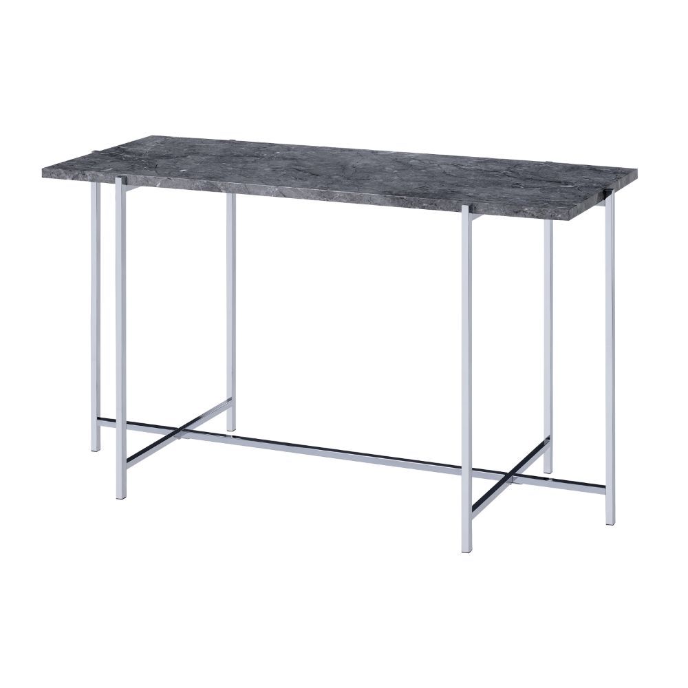 Adelae - Accent Table - Faux Marble & Chrome - Tony's Home Furnishings