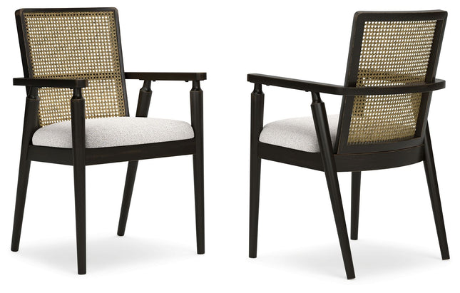 Galliden - Black - Dining Upholstered Arm Chair (Set of 2) - Tony's Home Furnishings