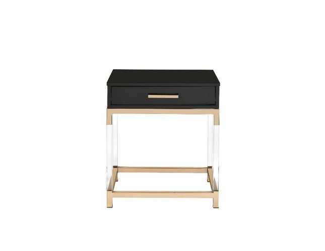 Adiel - End Table - Black & Gold Finish - Tony's Home Furnishings