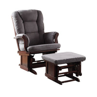 Thumbnail for Aeron - Accent Chair - Gray Microfiber & Cherry - Tony's Home Furnishings