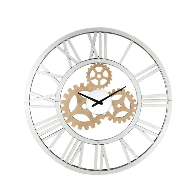 Acilia - Wall Clock - Mirrored - Tony's Home Furnishings