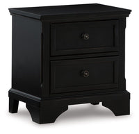 Thumbnail for Chylanta - Black - Two Drawer Night Stand Tony's Home Furnishings Furniture. Beds. Dressers. Sofas.