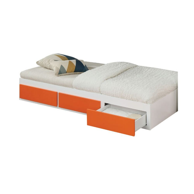 Lawson - Trundle - White & Orange - Tony's Home Furnishings