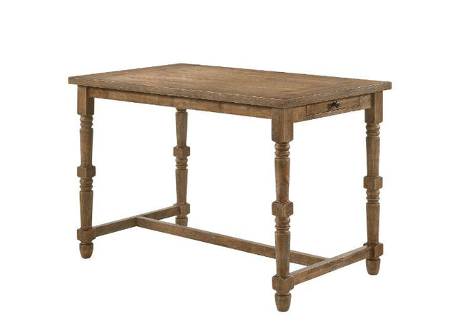 Farsiris - Counter Height Table - Weathered Oak Finish - Tony's Home Furnishings