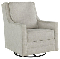 Thumbnail for Kambria - Fog - Swivel Glider Accent Chair Tony's Home Furnishings Furniture. Beds. Dressers. Sofas.