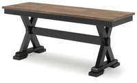 Thumbnail for Wildenauer - Brown / Black - Large Dining Room Bench - Tony's Home Furnishings