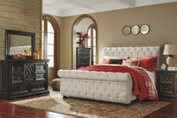 Thumbnail for Willenburg - Upholstered Bed Tony's Home Furnishings Furniture. Beds. Dressers. Sofas.