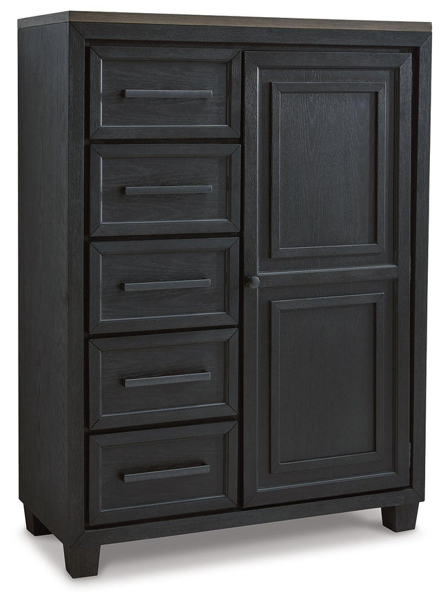 Foyland - Black / Brown - Door Chest Signature Design by Ashley® 