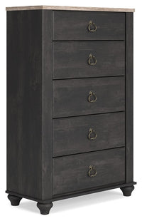 Thumbnail for Nanforth - Two-tone - Five Drawer Chest - Tony's Home Furnishings