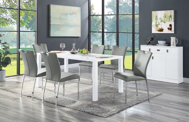 Pagan - Dining Table - White High Gloss Finish - Tony's Home Furnishings