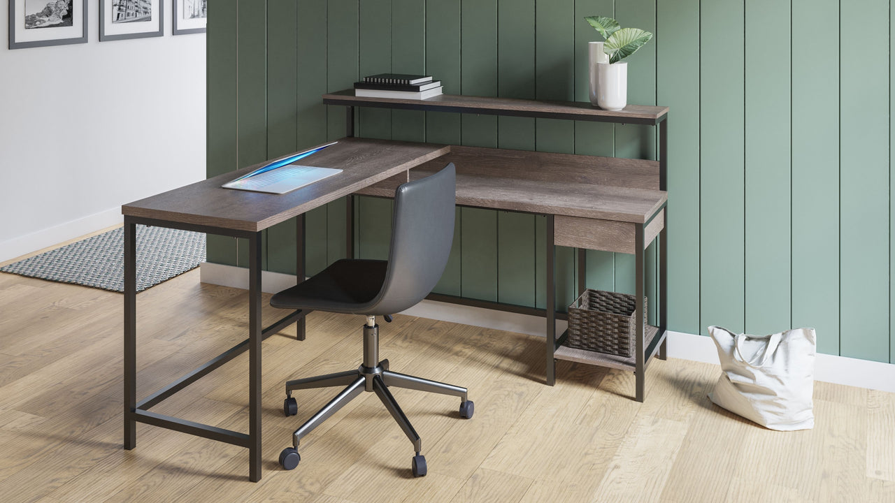 Dorrinson - L-Desk Home Office Set - Tony's Home Furnishings