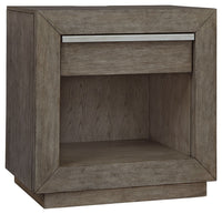 Thumbnail for Anibecca - Weathered Gray - One Drawer Night Stand Tony's Home Furnishings Furniture. Beds. Dressers. Sofas.