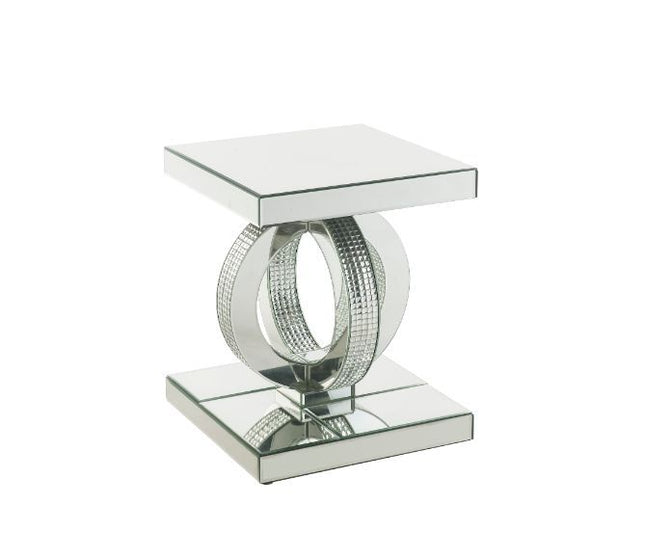 Ornat - End Table - Mirrored & Faux Diamonds - 20" - Tony's Home Furnishings