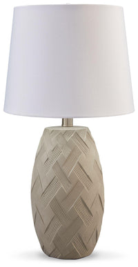 Thumbnail for Tamner - Taupe - Poly Table Lamp (Set of 2) Tony's Home Furnishings Furniture. Beds. Dressers. Sofas.