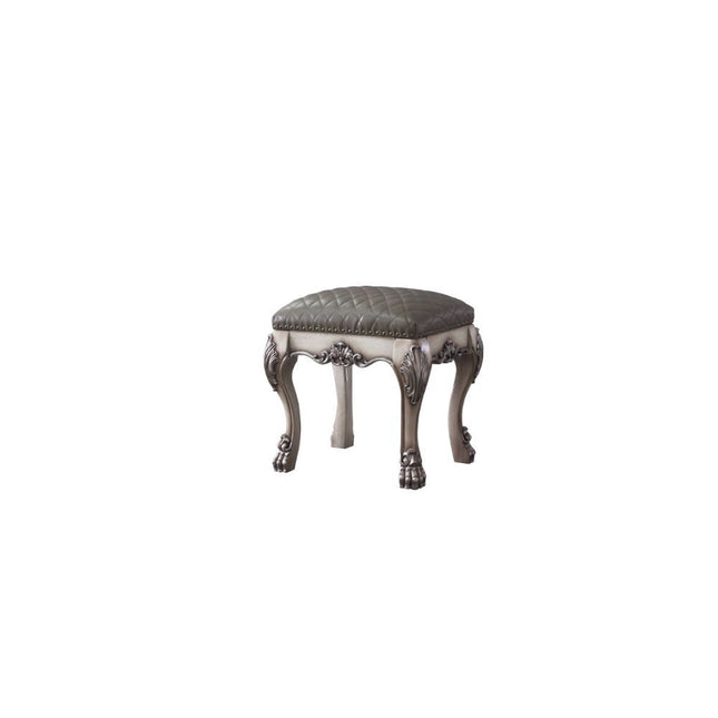 Dresden - Vanity Stool - Vintage Bone White & PU - Tony's Home Furnishings