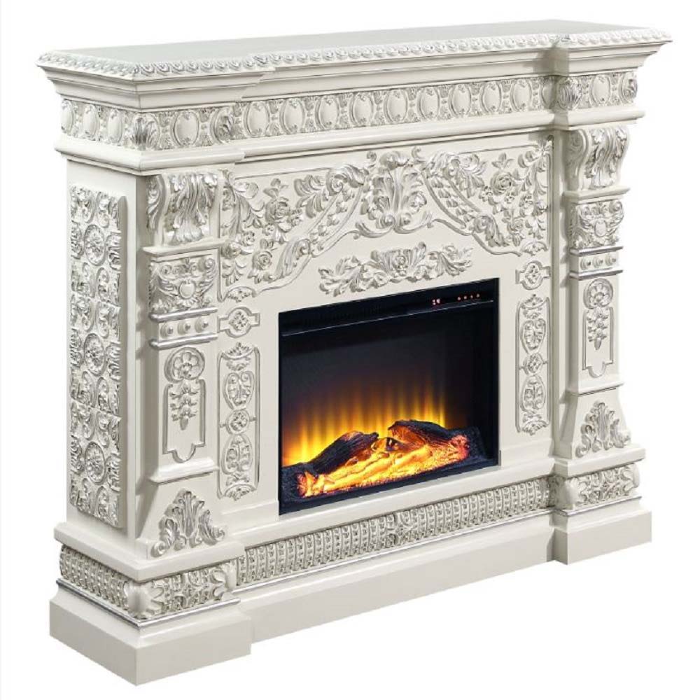 Zabrina - Fireplace - Antique White Finish - Tony's Home Furnishings