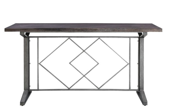 Evangeline - Counter Height Table - Salvaged Brown & Black Finish - Tony's Home Furnishings