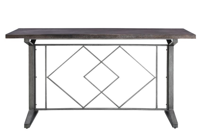 Evangeline - Counter Height Table - Salvaged Brown & Black Finish - Tony's Home Furnishings