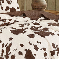 Thumbnail for Rustic Cowhide Brown Bedspread Quilt - 3 Piece Set Tony's Home Furnishings Furniture. Beds. Dressers. Sofas.