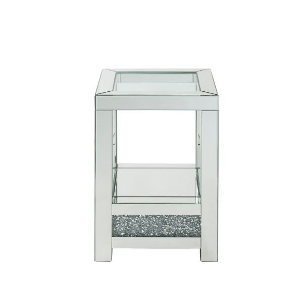 Noralie - End Table - Mirrored & Faux Diamonds - 24" - Tony's Home Furnishings