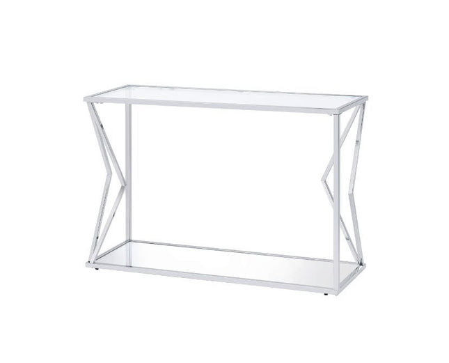 Virtue - Accent Table - Clear Glass & Chrome Finish - Tony's Home Furnishings