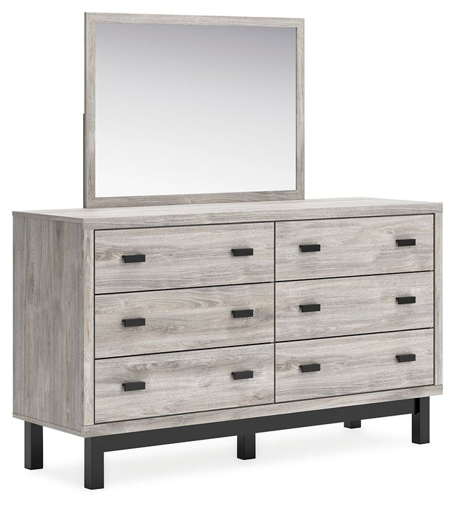 Vessalli - Gray - Dresser And Mirror Signature Design by Ashley® 