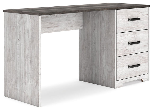 Shawburn - White / Dark Charcoal Gray - Home Office Desk Signature Design by Ashley® 